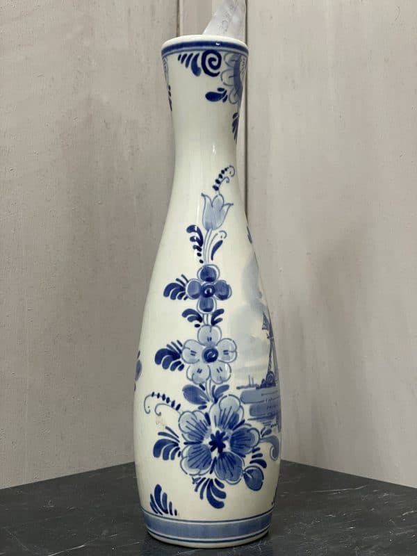 vaso anni 50 fiori biano azzurro