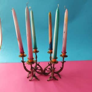 portacandele in ottone