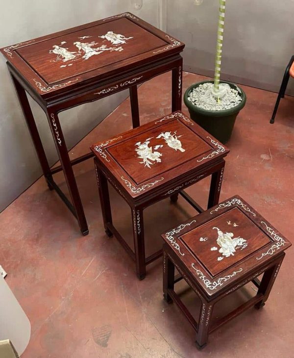 trittico tavolini arte cinese