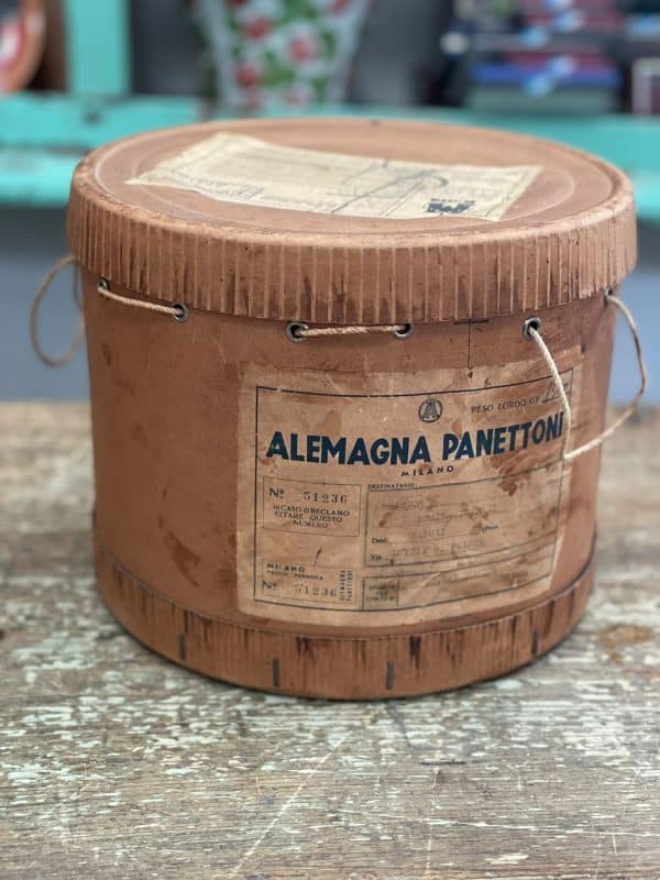scatola pubblicitaria vintage