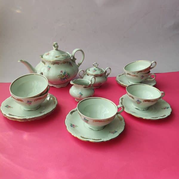 Servizio tea fiori ceramica Bavaria