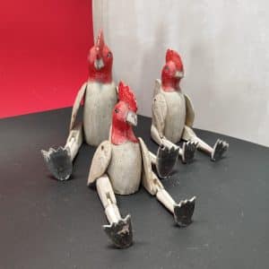 set tre galletti in legno Inglesi