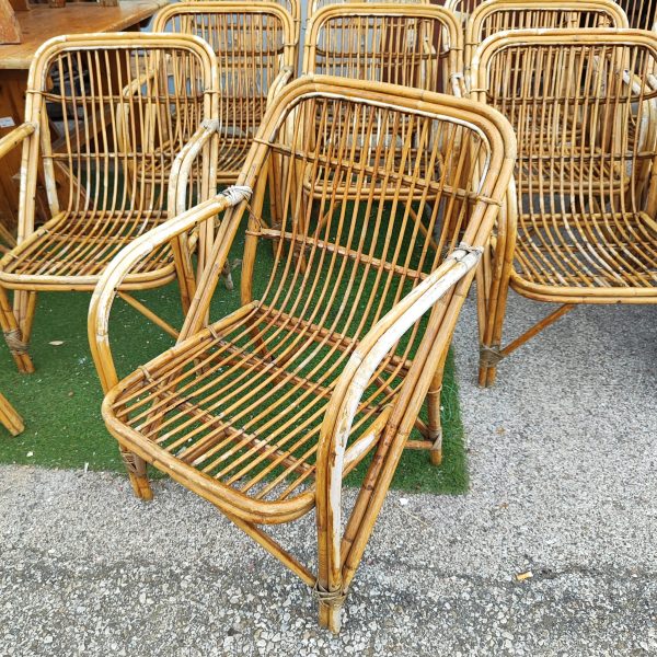 sedia in rattan anni 70