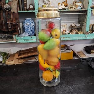 Vaso da negozio vintage in vetro anni 50