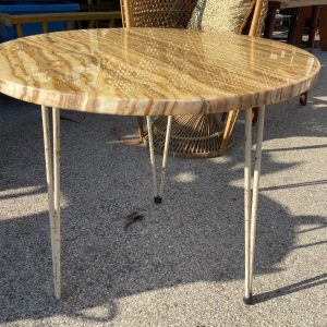 tavolino marmo e ferro anni 70